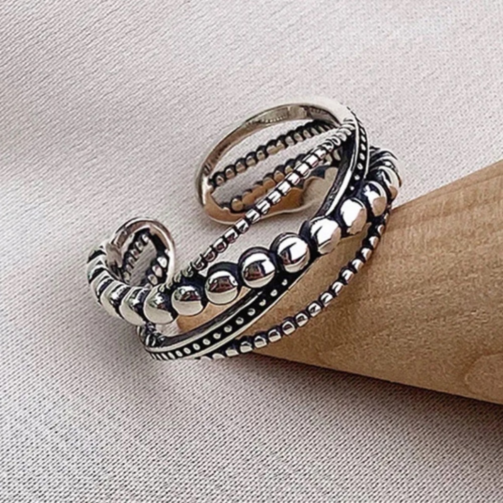 𝅺NEW 925 Sterling Silver Simple Retro Style Ring